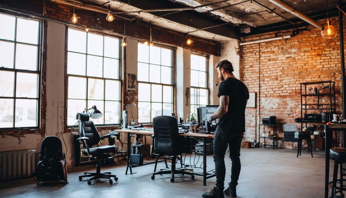 A tattoo artist considering a commercial space for their private studio.